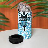 Custom Aotearoa Ngati Kahungunu 4 in 1 Can Cooler Tumbler New Zealand Traditional Maori Pattern