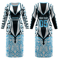 Custom Aotearoa Ngati Kahungunu Couples Matching Long Sleeve Bodycon Dress and Hawaiian Shirt New Zealand Traditional Maori Pattern
