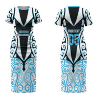 Custom Aotearoa Ngati Kahungunu Couples Matching Short Sleeve Bodycon Dress and Hawaiian Shirt New Zealand Traditional Maori Pattern