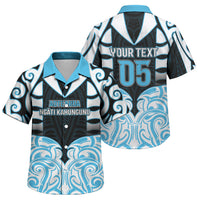 Custom Aotearoa Ngati Kahungunu Family Matching Mermaid Dress and Hawaiian Shirt New Zealand Traditional Maori Pattern DT05 Son's Shirt Blue - Polynesian Pride