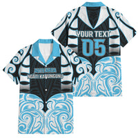 Custom Aotearoa Ngati Kahungunu Family Matching Summer Maxi Dress and Hawaiian Shirt New Zealand Traditional Maori Pattern DT05 Dad's Shirt - Short Sleeve Blue - Polynesian Pride