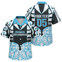 Custom Aotearoa Ngati Kahungunu Family Matching Summer Maxi Dress and Hawaiian Shirt New Zealand Traditional Maori Pattern DT05 Son's Shirt Blue - Polynesian Pride