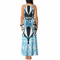 Custom Aotearoa Ngati Kahungunu Tank Maxi Dress New Zealand Traditional Maori Pattern DT05 - Polynesian Pride