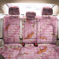 Pink Palaka Hawaiian And Japanese Back Car Seat Cover Sakura Lei With Koi Fish - Polynesian Pride