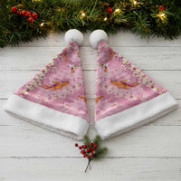 Pink Palaka Hawaiian And Japanese Christmas Santa Hat Sakura Lei With Koi Fish - Polynesian Pride