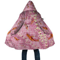 Pink Palaka Hawaiian And Japanese Cloak Sakura Lei With Koi Fish - Polynesian Pride