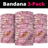 Pink Palaka Hawaiian And Japanese Neck Gaiter Sakura Lei With Koi Fish - Polynesian Pride