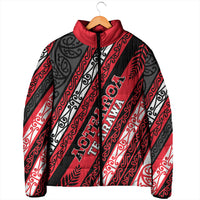 Personalised Aotearoa Te Arawa Padded Jacket New Zealand Maori Tribal Fern Pattern