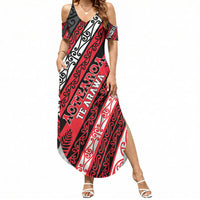 Personalised Aotearoa Te Arawa Summer Maxi Dress New Zealand Maori Tribal Fern Pattern