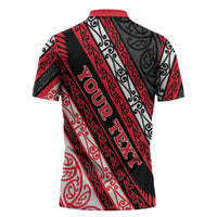 Personalised Aotearoa Te Arawa Zipper Polo Shirt New Zealand Maori Tribal Fern Pattern
