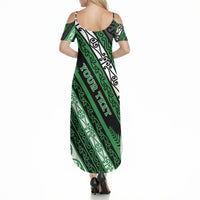 Personalised Aotearoa Ngati Maniapoto Summer Maxi Dress New Zealand Maori Tribal Fern Pattern DT05 - Polynesian Pride