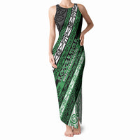 Personalised Aotearoa Ngati Maniapoto Tank Maxi Dress New Zealand Maori Tribal Fern Pattern DT05 Women Green - Polynesian Pride