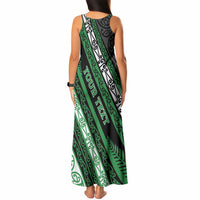 Personalised Aotearoa Ngati Maniapoto Tank Maxi Dress New Zealand Maori Tribal Fern Pattern DT05 - Polynesian Pride