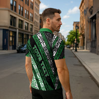 Personalised Aotearoa Ngati Maniapoto Zipper Polo Shirt New Zealand Maori Tribal Fern Pattern DT05 - Polynesian Pride