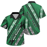 Personalised Aotearoa Ngati Raukawa Family Matching Puletasi and Hawaiian Shirt New Zealand Maori Tribal Fern Pattern