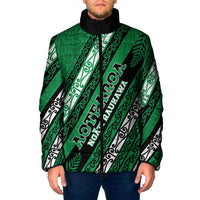Personalised Aotearoa Ngati Raukawa Padded Jacket New Zealand Maori Tribal Fern Pattern