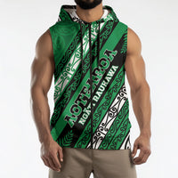 Personalised Aotearoa Ngati Raukawa Sleeveless Zip Hoodie New Zealand Maori Tribal Fern Pattern