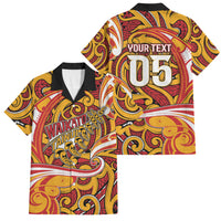 Custom Aotearoa Waikato Tainui Family Matching Long Sleeve Bodycon Dress and Hawaiian Shirt Maori Tribal Pattern Koru Motif DT05 Dad's Shirt - Short Sleeve Yellow - Polynesian Pride