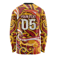 Custom Aotearoa Waikato Tainui Long Sleeve Shirt Maori Tribal Pattern Koru Motif