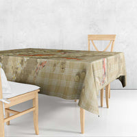 Beige Palaka Hawaiian And Japanese Tablecloth Sakura Lei With Koi Fish - Polynesian Pride