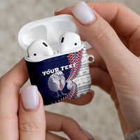 Personalised New Zealand Father's Day AirPods Case Daddy Kiwi Bird Silver Ferns