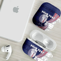 Personalised New Zealand Father's Day AirPods Case Daddy Kiwi Bird Silver Ferns
