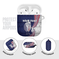 Personalised New Zealand Father's Day AirPods Case Daddy Kiwi Bird Silver Ferns