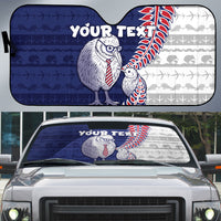 Personalised New Zealand Father's Day Auto Sun Shade Daddy Kiwi Bird Silver Ferns