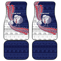 Personalised New Zealand Father's Day Car Mats Daddy Kiwi Bird Silver Ferns