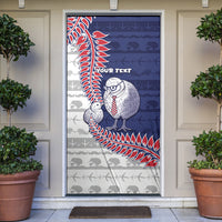 Personalised New Zealand Father's Day Door Cover Daddy Kiwi Bird Silver Ferns