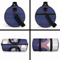 Personalised New Zealand Father's Day Duffle Bag Daddy Kiwi Bird Silver Ferns