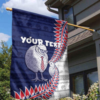 Personalised New Zealand Father's Day Garden Flag Daddy Kiwi Bird Silver Ferns