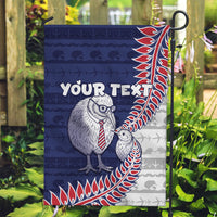 Personalised New Zealand Father's Day Garden Flag Daddy Kiwi Bird Silver Ferns