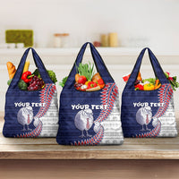 Personalised New Zealand Father's Day Grocery Bag Daddy Kiwi Bird Silver Ferns