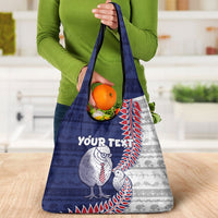 Personalised New Zealand Father's Day Grocery Bag Daddy Kiwi Bird Silver Ferns