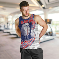 Personalised New Zealand Father's Day Men Tank Top Daddy Kiwi Bird Silver Ferns