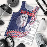 Personalised New Zealand Father's Day Men Tank Top Daddy Kiwi Bird Silver Ferns
