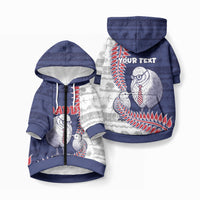 New Zealand Father's Day Pet Hoodie Daddy Kiwi Bird Silver Ferns