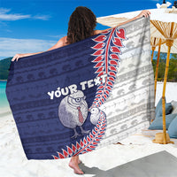 Personalised New Zealand Father's Day Sarong Daddy Kiwi Bird Silver Ferns