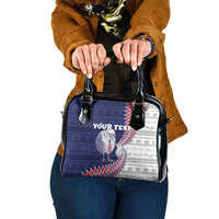 Personalised New Zealand Father's Day Shoulder Handbag Daddy Kiwi Bird Silver Ferns