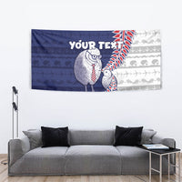 Personalised New Zealand Father's Day Tapestry Daddy Kiwi Bird Silver Ferns