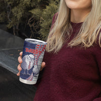 Personalised New Zealand Father's Day Tumbler Cup Daddy Kiwi Bird Silver Ferns