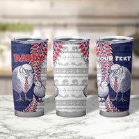 Personalised New Zealand Father's Day Tumbler Cup Daddy Kiwi Bird Silver Ferns