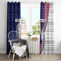 Personalised New Zealand Father's Day Window Curtain Daddy Kiwi Bird Silver Ferns