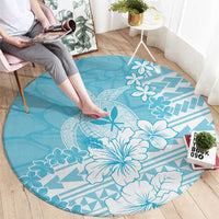 Hawaii Kanaka Maoli Round Carpet Polynesian Turtle Tattoo