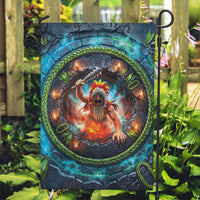 3D Illusion Nightmarchers Halloween Garden Flag Hawaiian Warrior Spirit Lava Portal