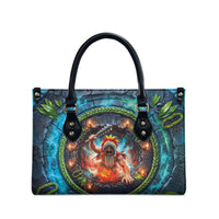 3D Illusion Nightmarchers Halloween Leather Bag Hawaiian Warrior Spirit Lava Portal