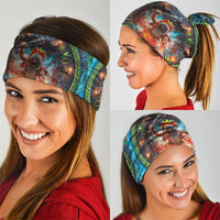 3D Illusion Nightmarchers Halloween Neck Gaiter Hawaiian Warrior Spirit Lava Portal