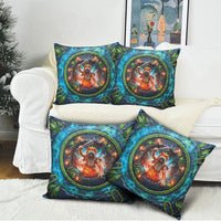 3D Illusion Nightmarchers Halloween Pillow Cover Hawaiian Warrior Spirit Lava Portal