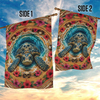 3D Illusion Honu Halloween Garden Flag Hawaiian Sea Turtle Skull Shell Vortex